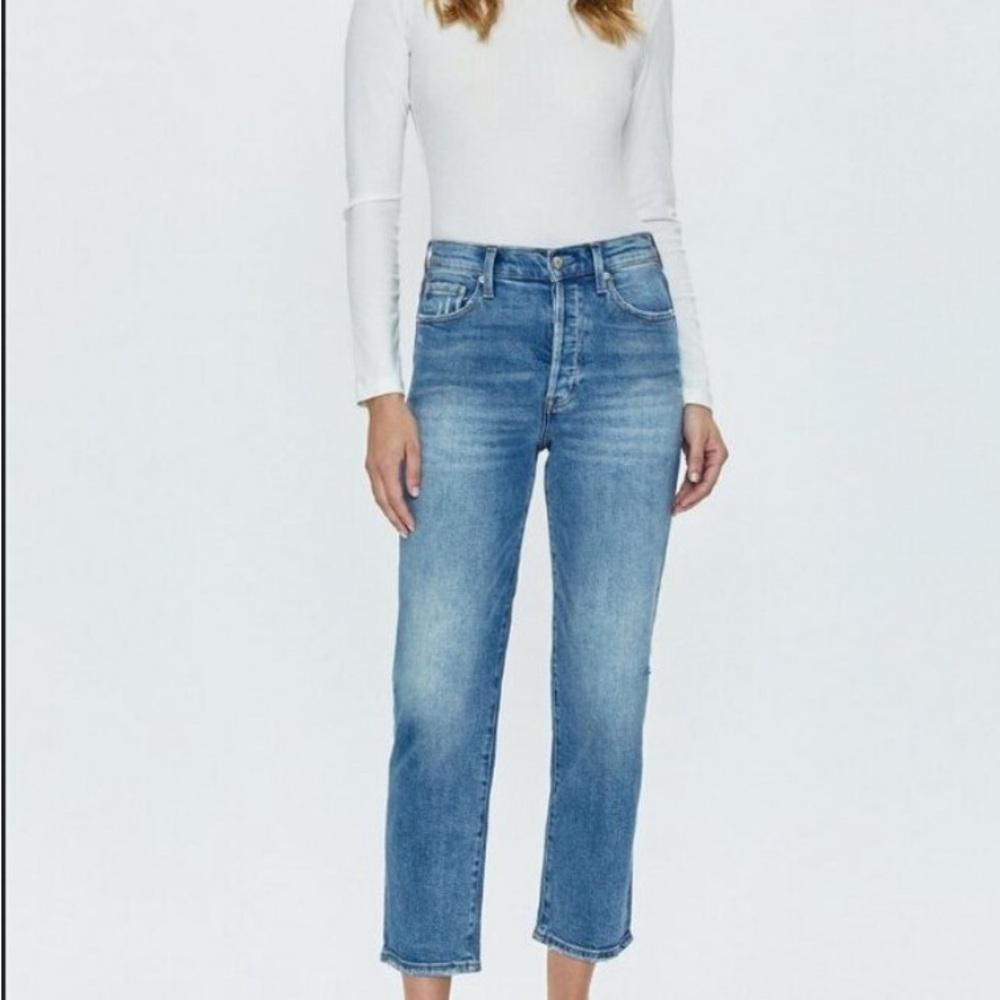 Pistola Sky Blue Cropped Jeans